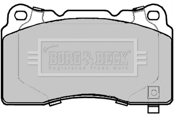 BORG & BECK stabdžių trinkelių rinkinys, diskinis stabdys BBP2290